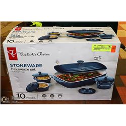 10 PIECE STONEWARE BAKE SET - NEW IN BOX
