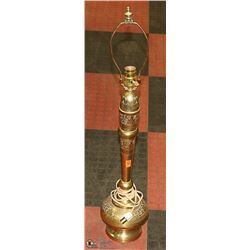 ETETCHED BRASS LAMP.