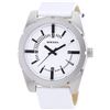 Image 1 : NEW DIESEL WHITE DIAL LEATHER BAND MSRP $299 44MM