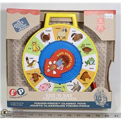 FISHER PRICE SEE N SAY FARMER SAYS TOY IN BOX