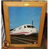 Image 1 : LARGE OAK FRAMED TRAIN PORTRAIT - SIZE 27 X 39