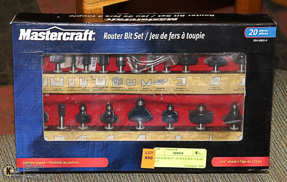 Mastercraft Router Bits Kit MASTERCRAFT 20 PIECE ROUTER BIT SET