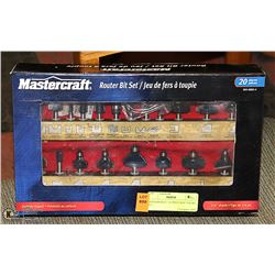 MASTERCRAFT 20 PIECE ROUTER BIT SET