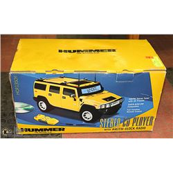 NEW IN BOX HUMMIN  CD PLAYER WITH AM/FM CLOCK