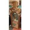 Image 1 : GOLD TONE FRAMED WALL HANGING MIRROR.