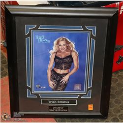 TRISH STRATUS FRAMED WRESTLING PICTURE.