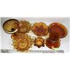 Image 1 : LOT OF VINTAGE AMBER GLASS WARE
