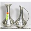 Image 1 : PAIR OF VINTAGE PEWTER DECANTERS