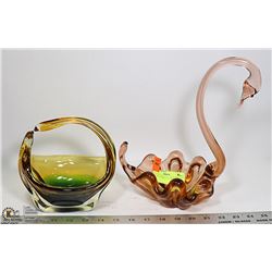 SET OF 2 CHALET GLASS PIECES