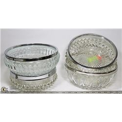 LOT OF 4 ESTATE SERVING BOWLS