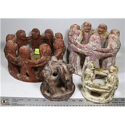 GROUP OF 4 CIRCLE OF FRIENDS ORNAMENTS