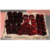 Image 1 : FLAT OF OVER 50 PIECES OF CRANBERRY GLASSES