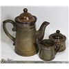 Image 1 : 3PC POTTERY TEAPOT SET