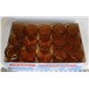 Image 1 : FLAT OF AMBER COLOR GLASSES