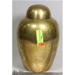 BRASS DECORATIVE URN 11" TALL