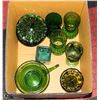 Image 1 : BOX OF ESTATE GREEN GLASSWARES