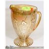 Image 1 : DEPRESSION GLASS VINTAGE PITCHER