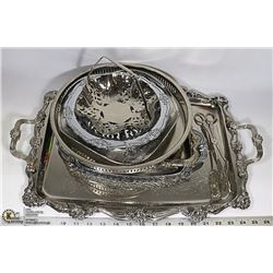LOT OF ESTATE SERVING PLATTERS & MORE