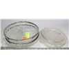 Image 1 : LOT OF VINTAGE GLASS SERVING DISHES