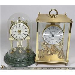 PAIR OF ANNIVERSARY MANTLE CLOCKS