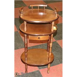 VINTAGE WOOD SMOKERS STAND.