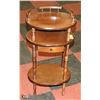 Image 1 : VINTAGE WOOD SMOKERS STAND.