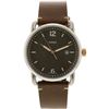 Image 1 : NEW FOSSIL GREY DIAL/BROWN STRAP 42MM MSRP $199