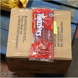 CASE WITH 24 250G BAGS OF TWIZZLER TWISTS
