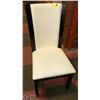 Image 1 : 1 WHITE FAUX LEATHER CHAIRS
