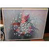 Image 1 : ANGELLA OIL PAINTING,  50" X 43" BUNCH FLOWERS
