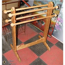 WOODEN BLANKET HOLDER WITH 4 RODS