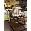 Image 1 : VINTAGE SOLID WOOD ROCKING CHAIR.
