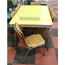 VINTAGE CHROME AND ARBORITE TABLE WITH