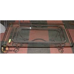 GLASS TOP DECK COFFEE TABLE