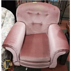 DUSTY ROSE FABRIC CHAIR