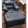 Image 1 : LEATHER CHAIR AND OTTOMAN