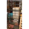 Image 1 : BLACK IRON PLUS GLASS SHELVING UNIT.