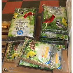 PALLET OF BIRD FOOD.