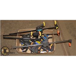 BOX OF ASSORTED SLIDE CLAMPS (VARIOUS SIZES)