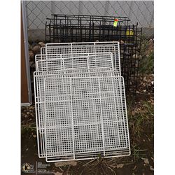 LOT OF METAL SHELVES
