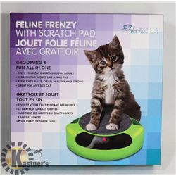 NEW FELINE FRENZY TOY W/ SCRATCH PAD