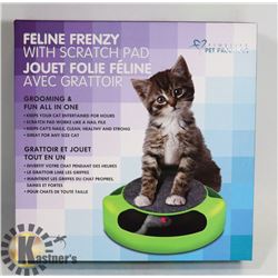 NEW FELINE FRENZY TOY W/ SCRATCH PAD