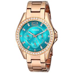 NEW FOSSIL 3-CHRONO TURQOISE DIAL MSRP $189