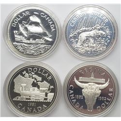 1979-1982 SILVER PROOF CANADA DOLLARS