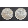 Image 1 : 2-1991 AMERICAN SILVER EAGLES