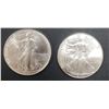 Image 1 : 1993 & 2000 AMERICAN SILVER EAGLES