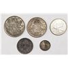 Image 1 : 5-FOREIGN SILVER COINS - INTERESTING LOT