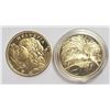 Image 1 : 2-American Mint 24k Gold Plated Coins
