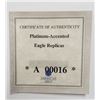 Image 3 : American Mint "Platinum Accented Eagle Replica"