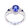 Image 10 : AAA Quality Tanzanite & Diamond 14K Ring